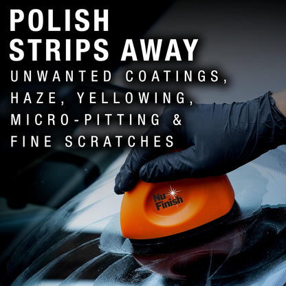 Nu Finish Glass Restore & Repel Kit, Two Step Regimen for Car Windshield, Includes Polishing Compound, Ceramic Sealant, Precision Applicator Tool, and 2 Reusable Sponges