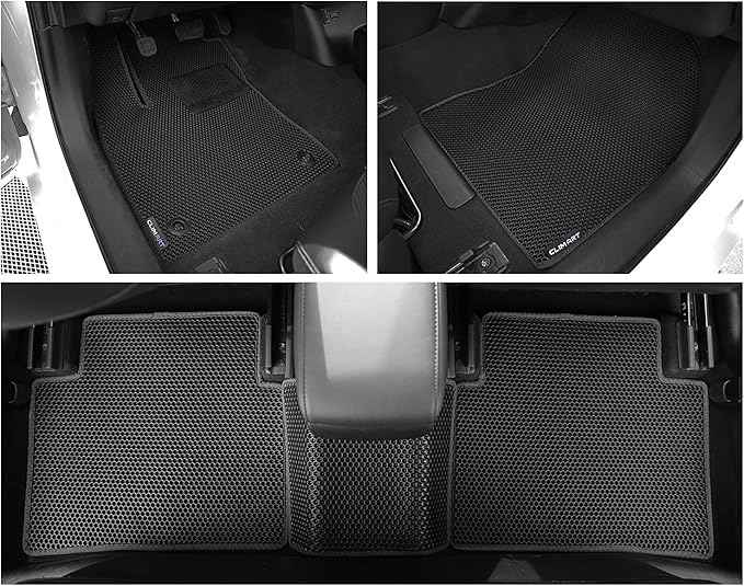 CLIM ART All-Weather Car Floor Mats Compatible with Toyota Prius 2016-2022, Custom-Fit Heavy-Duty Floor Liners for Cars & SUVs, Car Accessories for Men & Women, Black - FL011516259