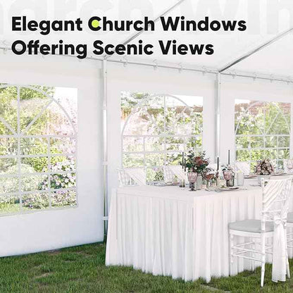 Quictent 10x30 Party Tent Heavy Duty Outdoor Canopy Tent Carport Wedding Event Shelter BBQ Wedding Tents for Parties with Storage Bags(Church)