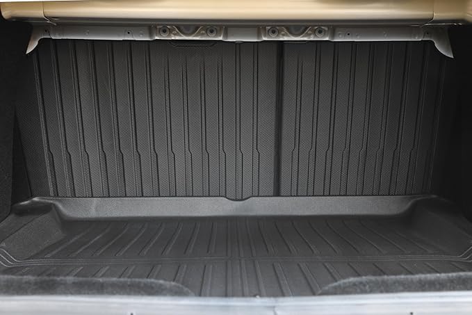 SUPER LINER Tesla Model 3 Floor Mats 2025 2026 2024 | Custom Fit All-Weather 8-Piece Set TPE Material | Tesla Model 3 Highland Floor Mats&Seatback Mats&Cargo Liner, Trunk&Interior Accessories