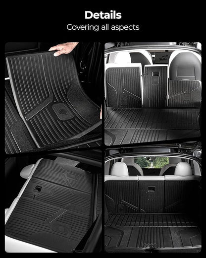 3W Tesla Model Y Juniper Seat Back Protector, Backseat Cover, TPE All Weather, Custom Fit 2025 2026 Tesla Model Y Juniper Accessories, 3PCS