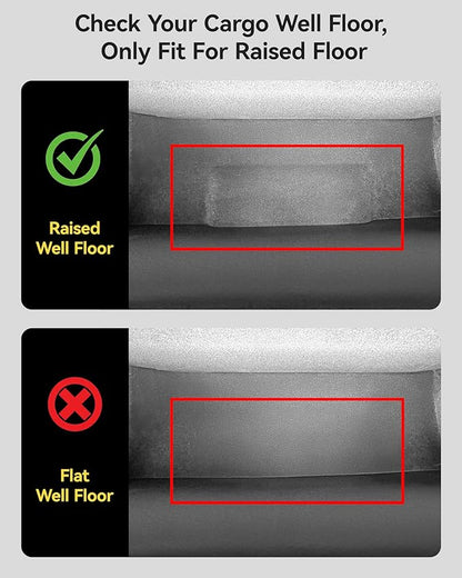 3W Cargo Liner Fit for Tesla Model X 6 Seats 2022-2025(not for 2026) All Weather TPE Custom Fit Floor Liners for Front and Rear Trunk Full Set Car Mats Black