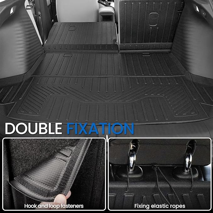 Floor Mats Set for 2023-2025 2026 Honda HR-V, All Weather TPE Backrest Mat Trunk Mat Cargo Liner Door Sill Guards Accessories for HRV (Floor Mats Set)