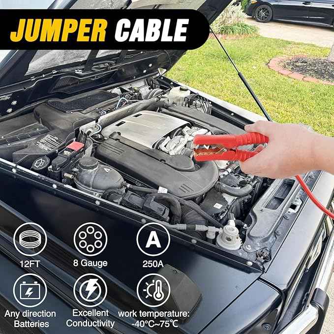 Nilight Car Emergency Kit with Jumper Cable Air Compressor Tire Repair Essential Tools First Aid Alligator Connector Electrical Kit for Travel Camping Outdoor Cars Truck SUV RV