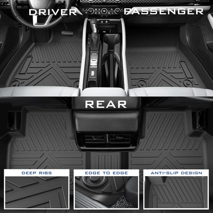 Car Floor Mats for 2024 2025 Chevy Chevrolet Trax & Buick Envista Accessories,TPE All Weather Protection Floor Mats,Custom Fit 1st&2nd Row Car Floor Liners Set,Heavy Duty Accessories,Black