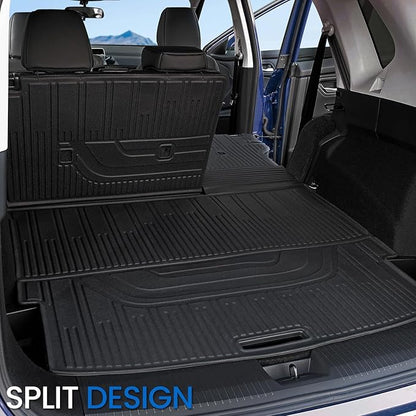 Cargo Mat Backrest Mats for Nissan Rogue 2021-2025 2026 (Not fit Sport), All Weather TPE Cargo Liner Trunk Mat Accessories (2021-2025 | Rogue |Cargo Mat with Backrest Mat)