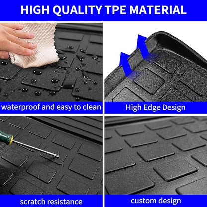 Rongtaod Floor Mats Compatible with 2021-2025 2026 Kia Sorento 6&7 Seats (not for Hybrid) Cargo Mat Cargo Liner Back Seat Cover 2024 Sorento Accessories (Trunk Mat with Backrest Mat+Floor Mats)
