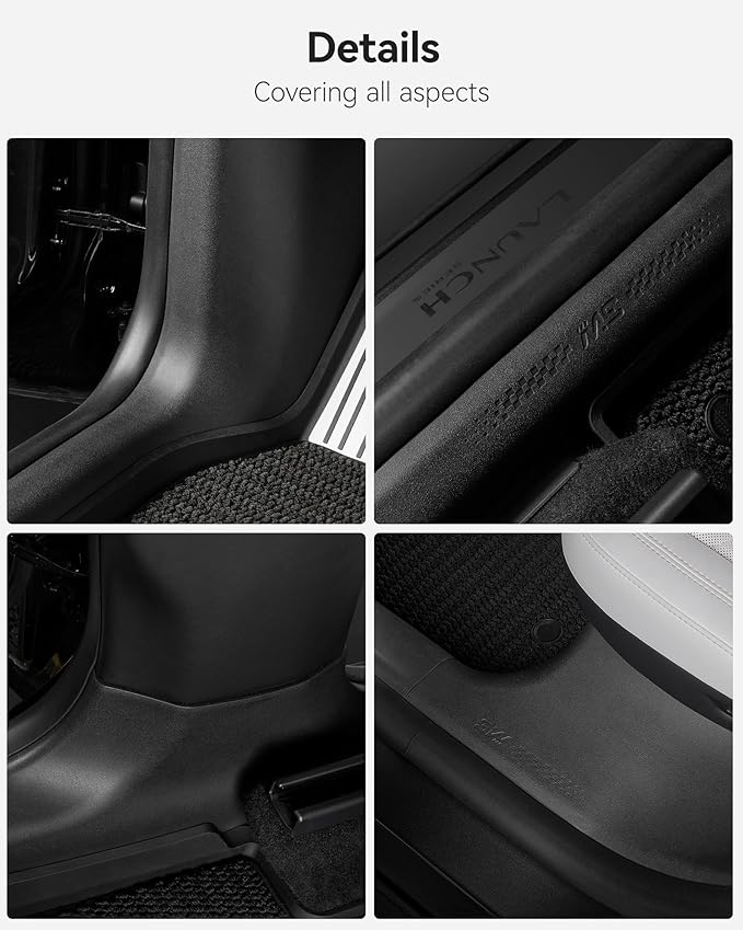 3W Tesla Model Y Juniper Door Sill Protector 2025 2026 Front & Rear, Door Entry Guard, Anti-Dust Cover, Anti-Scratch Plate, Edge Guards, TPE Customized Car Accessories Black