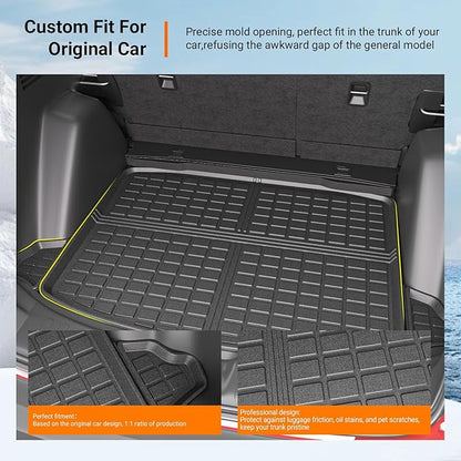 powoq Fuel Trunk Mat Compatible with 2017-2022 Honda CRV Cargo Mat All Weather Cargo Liner Replacement for 2017-2019 2020 2021 2022 Honda CRV Accessories (Fit 17-22 Fuel Model, Trunk Mat)