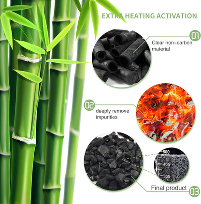 12 Pack Bamboo Air Purifying Bag, Activated Charcoal Bags Odor Absorber, Moisture Absorber, Natural Car Air Freshener, Shoe Deodorizer, Odor Eliminators For Home, Pet, Closet (6x50g, 6x150g)