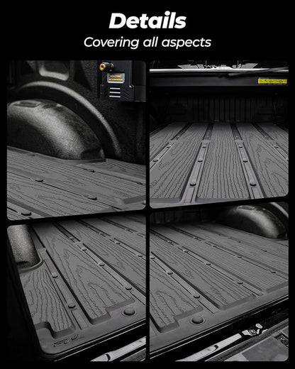 3W Truck Bed Mat Compatible with Chevrolet Chevy Colorado/GMC Canyon 2026 2025 2024 2023 5FT Car Accessories, All Weather TPE Pickup Car Bed Floor Liner Truck Bed Liner Cargo Trunk Accessories