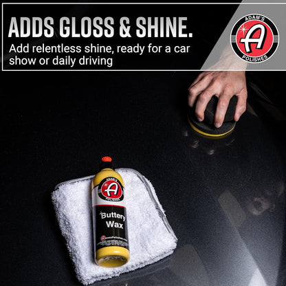 Adam's Polishes Buttery Wax (16oz) - Premium Infused Carnauba Liquid Wet Car Wax For Shine, Polish & Top Coat Paint Protection | Car Wash Enhancer & Clay Bar Lubricant | Car Boat Motorcycle