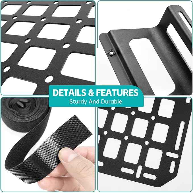 Tactical Seat Back Molle Panel Compatible with 2015-2025 Ford F150 / Raptor, 2017-2025 Super Duty Accessories Rigid Molle Seat Back Organizer Storage System Fit for 2015-2025 F-150 Accessories