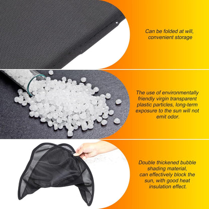 Compatible with INEOS Grenadier 2020-2024 Car Sunroof Sun Shade, Foldable Memory Steel Wire Car Sunroof Sun Shade Breathable Mesh Keep Cool