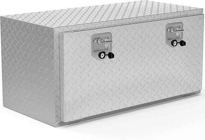 YITAMOTOR 36 Inch Underbody Tool Boxes, Heavy Duty Aluminum Diamond Plate Truck Tool Boxes, Waterproof Chest Storage Organizer for Pick Up Truck Bed, RV Trailer with T-Handle Lock and Keys
