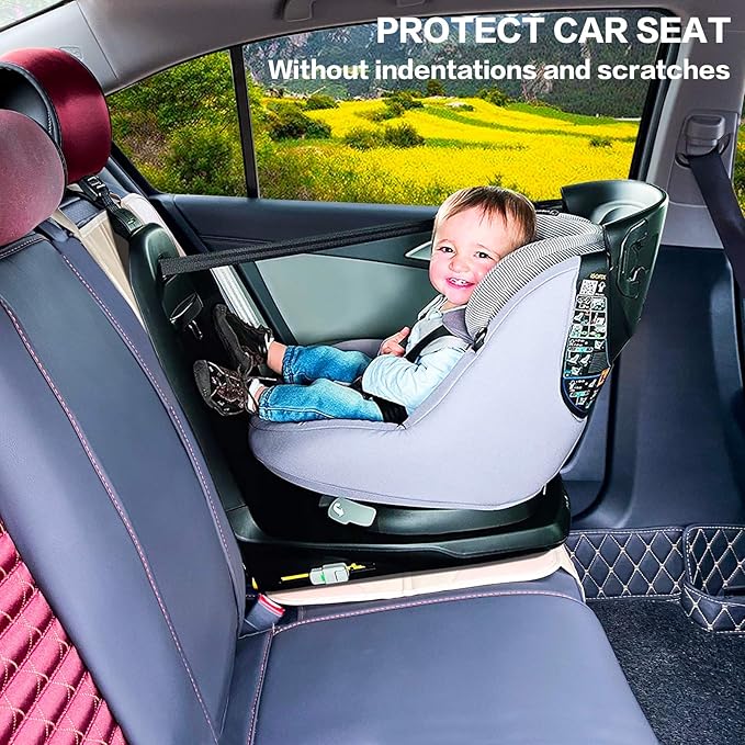 Meolsaek Car Seat Protector, Non-Slip Backing Will Not Leave Imprint, Waterproof Thicker Car Seat Cover for SUV, Sedan, Truck, Leather Car Seat Cushion (Ochre)