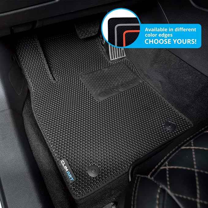 CLIM ART All-Weather Car Floor Mats Compatible with Mazda 3 2019-2026 Hatchback, Sedan, Custom-Fit Heavy-Duty Floor Liners for Cars & SUVs, Car Accessories for Men & Women, Black - FL011519223