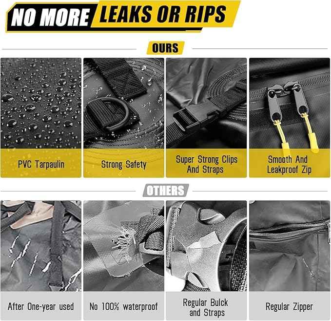 ARKSEN Waterproof Hitch Cargo Carrier Bag for 20" x 60" Baskets, 15 Cubic Feet Large Capacity Luggage Storage (58" L x 19" W x 24" H) for Car Truck SUV RV or Trailer