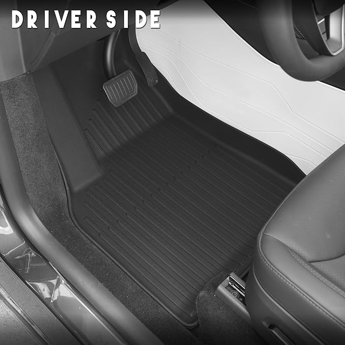 KARPAL Floor Mats for Tesla Model Y Juniper 2025 2026 (5 Seat), All Weather TPE Floor Liners Front & 2nd Row & Cargo Liners, Model Y Juniper Accessories 4PCS