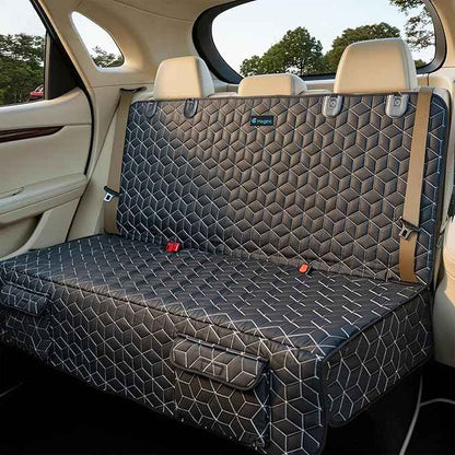 Back Seat Dog Car Seat Cover, Waterproof Car Seat Protector for Cars SUVs Trucks, Heavy Duty Non-Slip Split Bench, Dog & Kid Proof, Easy Clean, (54" W)