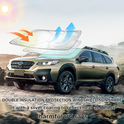 INSAUTO for Outback 2024 Window Sunshade Windshield Sun Shade for 2020-2023 Subaru Outback Windshield Cover Custom Fit Sun Visor Reflective Protector Foldable Front Window Shield Car Accessories