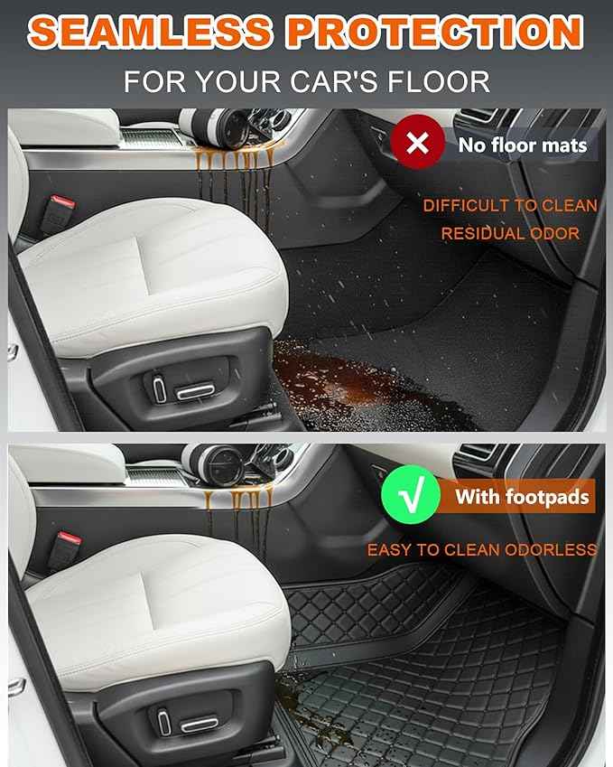 Customized Personalized car Floor MATS Luxury Full-Body car Floor mats are Suitable for 99% of Vehicle Models (Pickup Trucks/SUVs/sedans) and Offer Personalized Text Customization (Black Purple)