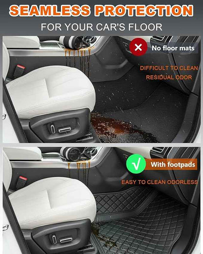 Customized Personalized car Floor MATS Luxury Full-Body car Floor mats are Suitable for 99% of Vehicle Models (Pickup Trucks/SUVs/sedans) and Offer Personalized Text Customization (Green-Black)