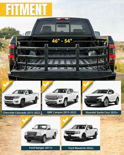 Truck Bed Extender Fit for 2015-2022 Chevy Chevrolet Colorado & GMC Canyon, 2022-2026 Hyundai Santa Cruz & Ford Maverick, 2011-2026 Ford Ranger, Tailgate Mount Cargo Extension