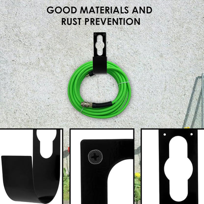 3Pcs Garden Hose Hanger Hook Carbon Steel Expandable Hose Holder Rack Wall Mounted Metal Faucet Hanger Hook for Garage Storage