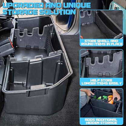 Underseat Storage Compatible with Ford F150(2015-2026)&Super Duty(2017-2026) SuperCrew/Crew Cab, Upgraded Rear Under Seat Organizer Cargo Box for F-150 F250 F350 F450 F550