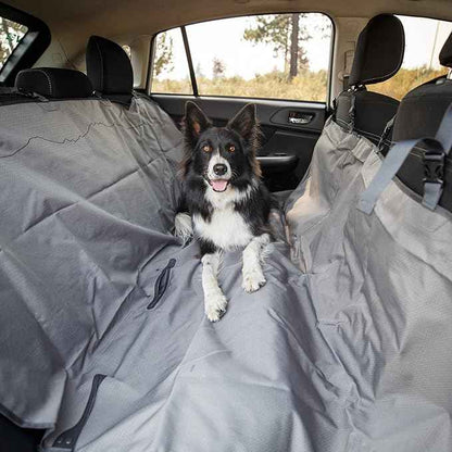 Ruffwear, Dirtbag Dog Car Seat Cover, 300D Heavy Duty Waterproof Scratch Proof Nonslip Hammock or Bench, Durable Machine Washable, Back Seat Protector for Cars, SUVs & Trucks, Basalt Gray
