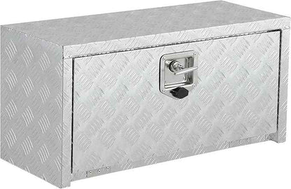 Garvee 30 Inch Heavy Duty Aluminum Tool Underbody Box, Waterproof Square Truck Storage Organizer Chest for Pick Up Truck Bed, Rv Trailer (30" X 12" X 14" - Sliver)