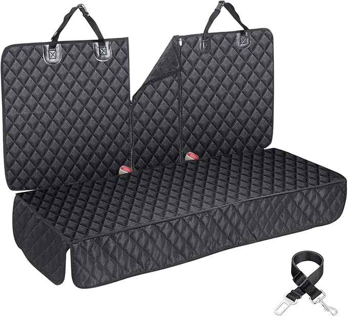 Dog Car Seat Cover for Back Seat Cover for Kids Car Seat Protector for Dogs Nonslip Water Proof Universal Fit Dog Car Seat Cover for ISOFIX Truck SUV(Large,Black)
