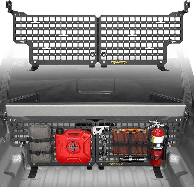 Aluminum Front Bed MOLLE Panel Fit for 2022–2026 Ford Maverick, No-Drill Installation, Heavy-Duty Truck Bed Organizer Storage Rack System for Tools and Outdoor Gear