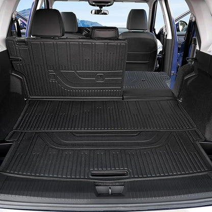 Cargo Mat Backrest Mats for Nissan Rogue 2021-2025 2026 (Not fit Sport), All Weather TPE Cargo Liner Trunk Mat Accessories (2021-2025 | Rogue |Cargo Mat with Backrest Mat)