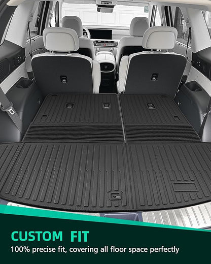DiffCar® Cargo Mat for Hyundai Palisade 2026 (Fit 7/8 Seats), All Weather TPE Car Accessories Interior for Palisade 2026 Trunk Liner with Backrest Mat (Hybrid & Gas), Back Seat Cover Protector