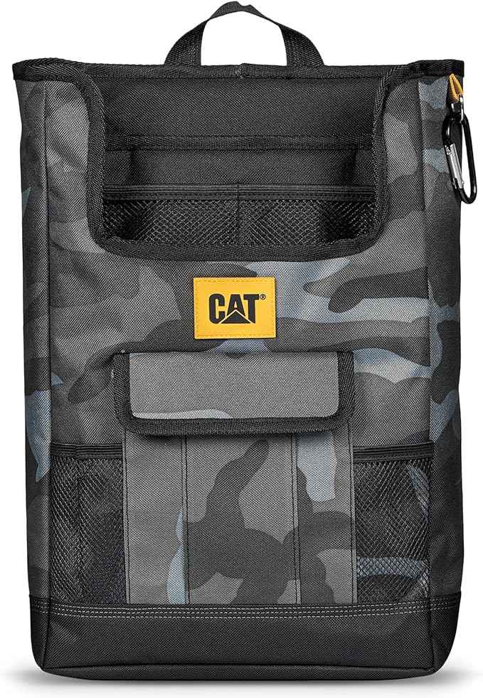 CAT® Car Seat Organizer for Cars Trucks SUVs, Removable Portable On-The-Go, Securely Attaches to Front or Rear Seats, Adjustable Straps, Car Accessories Compact Caddy for Travel Driving - Urban Camo