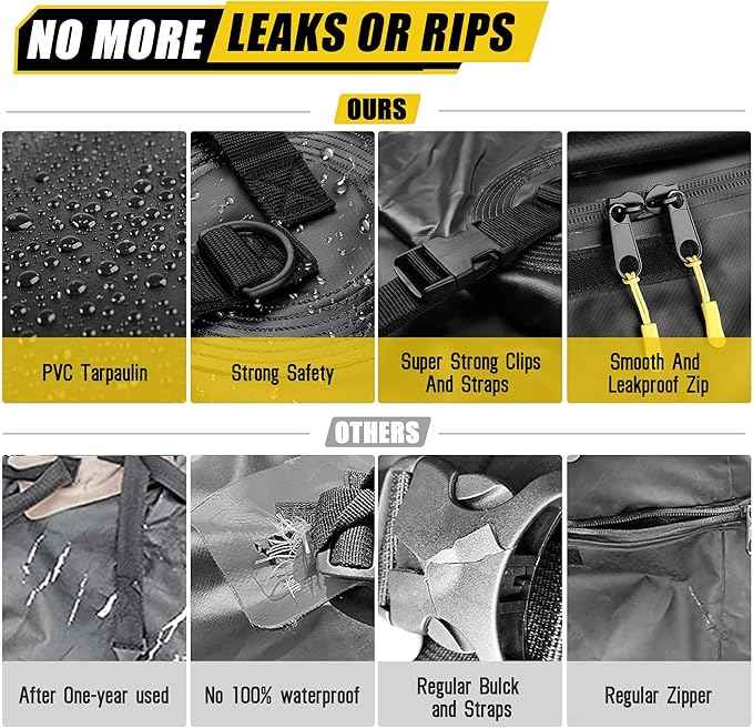 ARKSEN Hitch Cargo Carrier Bag for 19" x 53" Baskets Waterproof 10.75 Cubic Feet Large Capacity Luggage Storage (50" L x 16" W x 23" H) for Car Truck SUV RV or Trailer