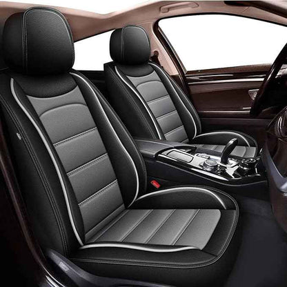 Car Seat Covers Fit for Nissan Altima 2010-2024 2025 2026 : Luxury Leather Automotive Front Seat Covers, Car Seat Protector(2PCS Front, Black&Grey)