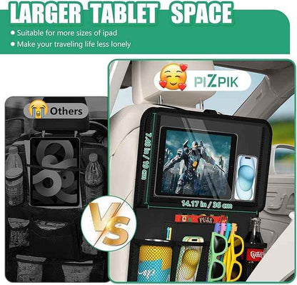 Car Backseat Organizer with Tray(1Pack) and Multi-Functional Car Storage Box with Cooler