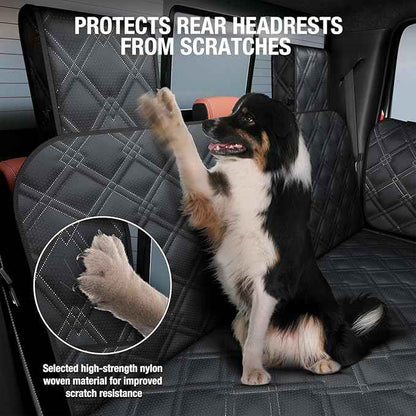 Truck Back Seat Extender for Dogs – Waterproof Full Size Pickup Pet Seat Cover with Door Protection, Hard Bottom Holds 420 lbs Dog Hammock for F150, RAM 1500 & More