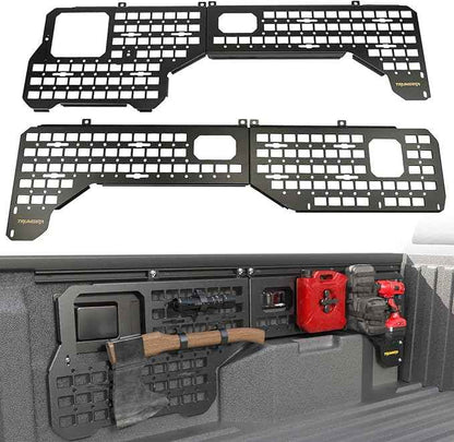 Side Bed MOLLE Panel Fit for 2024 2025 2026 Toyota Tacoma Double Cab 5-ft Bed, Exclusion Truck Storage Organizer System, NOT Fit for SR/SR6/TRD PreRunner Trims