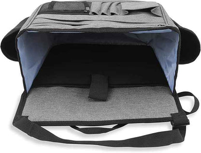 LUXJA Car Front Seat Organizer with Laptop and Tablet Storage Pockets, Car Seat Organizer with Back Adjustable Straps, Gray