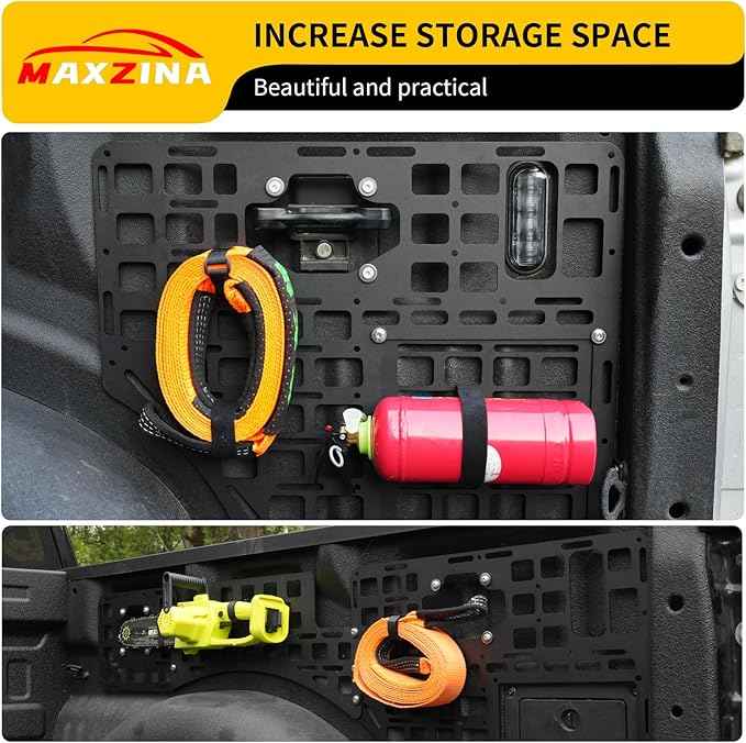 Side Bed Panel Compatible with 2015-2026 Ford F150 (5.5FT ONLY) Side Molle Panel Truck Bed Panel Rear Cargo Storage Shelf Replacement for 2025 Ford F-150 Accessories