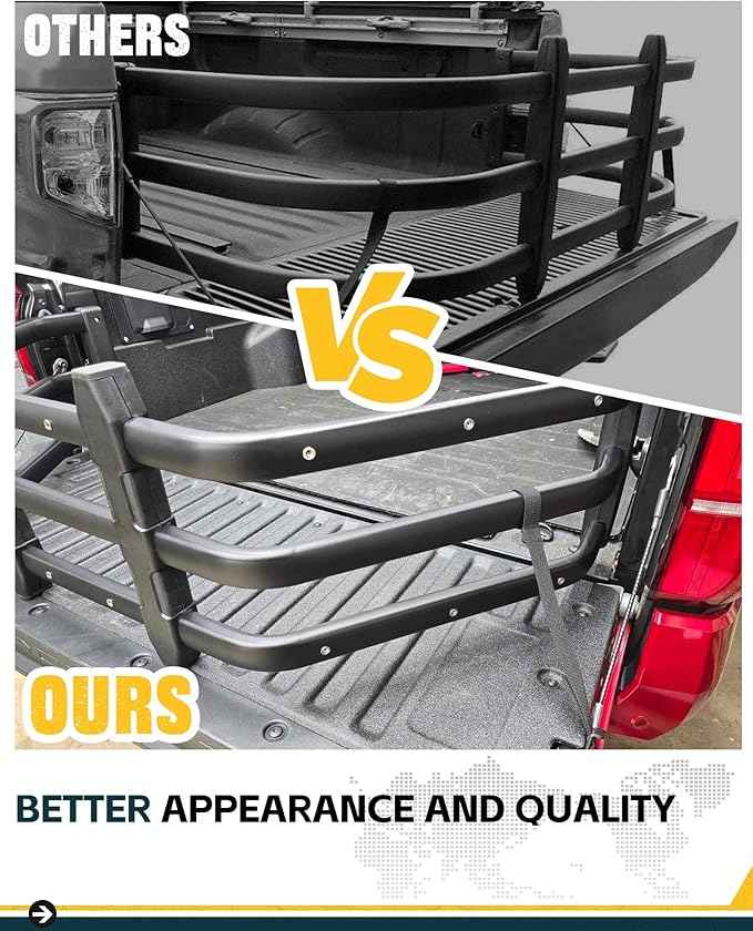 Truck Bed Extender Fit for 2015-2022 Chevy Chevrolet Colorado & GMC Canyon, 2022-2026 Hyundai Santa Cruz & Ford Maverick, 2011-2026 Ford Ranger, Tailgate Mount Cargo Extension