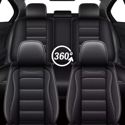 Car Seat Covers Full Set Fit for Hyundai Palisade 2020-2025 2026: 5 Seats Auto Interior Accessories, Faux Leather Waterproof Seat Cushions Vehical Cover (Black)