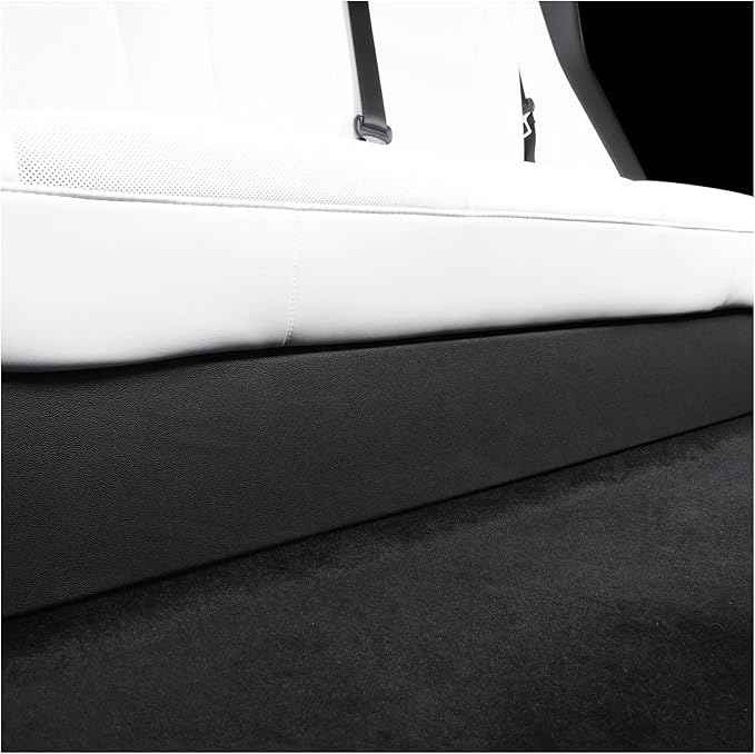 LUCKEASY 7PCS for Tesla Model 3 Highland 2026 2025 2024 Front Rear Door Threshold Strip Center Console Lower 2nd Row Seat Lower Protector Anti-dust Pads TPE for Tesla Model 3 Accessories Black