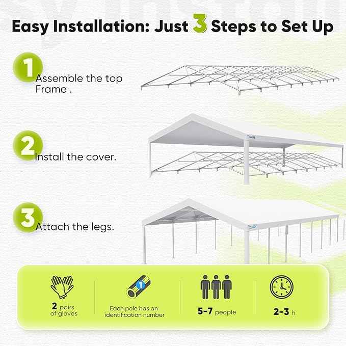 Quictent 20x60 Heavy Duty Party Tent for Parties Outdoor Large Canopy Wedding Event Shelter Wedding Tents for Parties with Storage Bags(Church)
