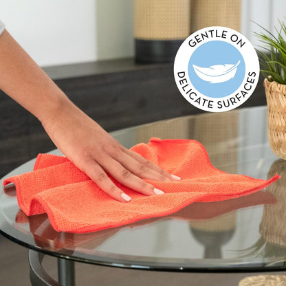 S&T INC. 25 Pack Microfiber Cleaning Cloth, Bulk Towels for Home, Reusable Microfiber Towels for Cars, Cleaning Rags, Assorted, 11.5 Inches x 11.5 Inches, 25 Count