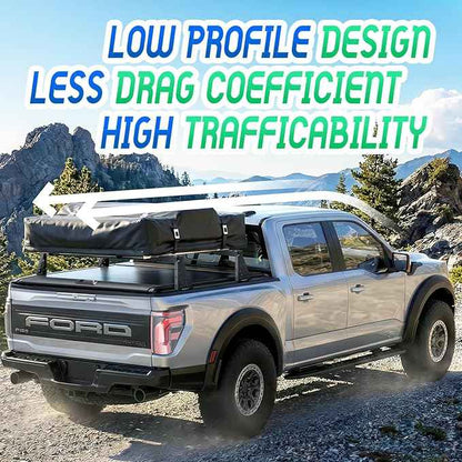 Truck Bed Adjustable Cross Bars for T-Slot Retract Cover, Wide Width Adjustment for All Pickup Trucks, 95032B